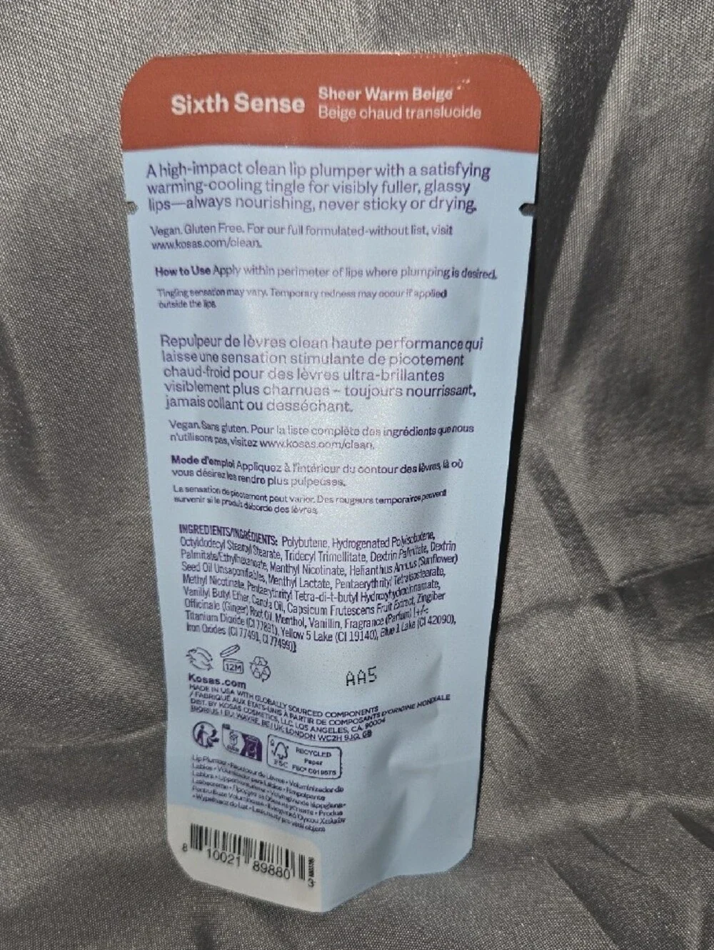Kosas Lip Pulse Glassy Lip Plumper - Sixth Sense